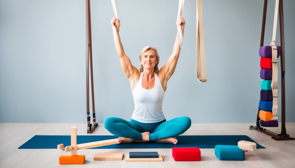 Iyengar Yoga - Fokus pada keselarasan, menggunakan alat bantu.
