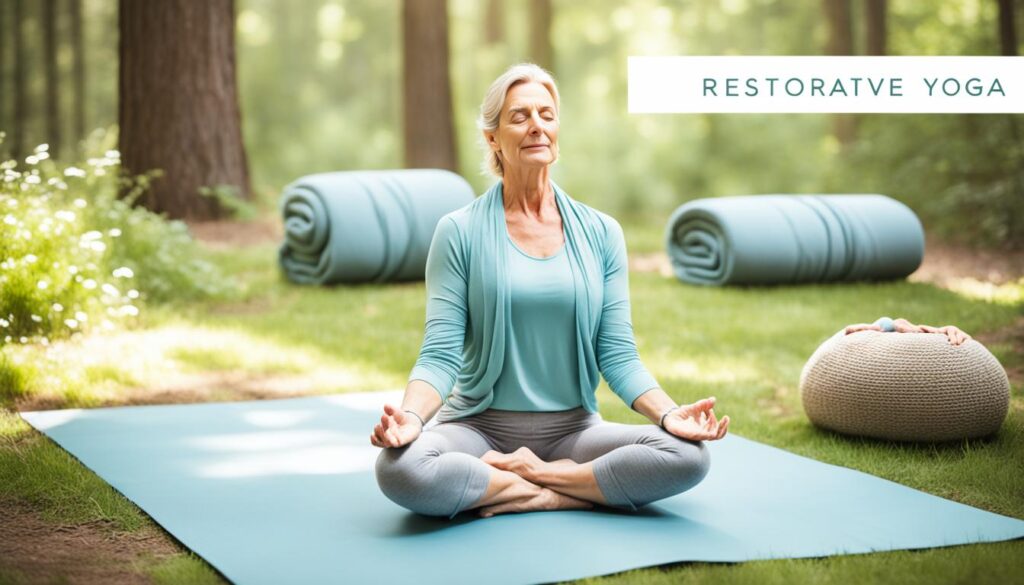 Restorative Yoga - Relaksasi mendalam, mengurangi stres.